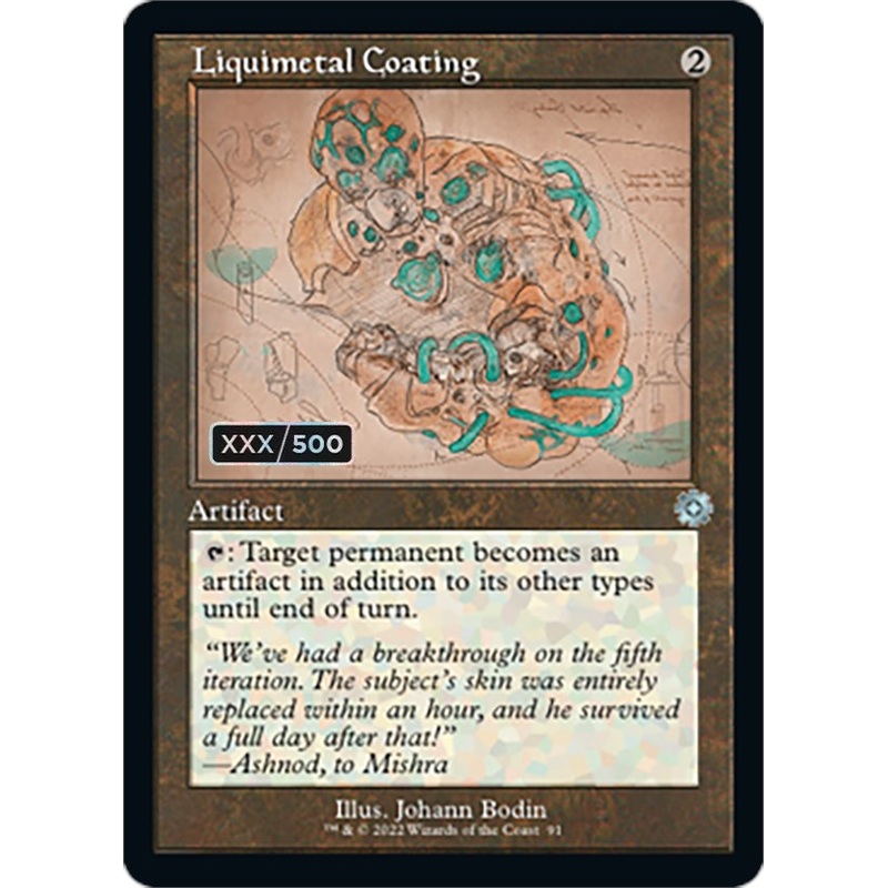Liquimetal Coating (Retro Schematic) (Serialized) [The Brothers' War Retro Artifacts]