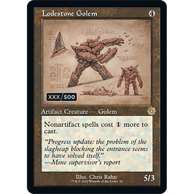 Lodestone Golem (Retro Schematic) (Serialized) [The Brothers' War Retro Artifacts]
