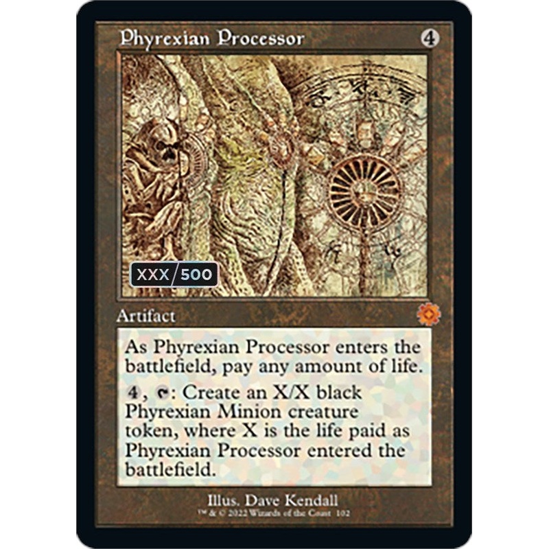 Phyrexian Processor (Retro Schematic) (Serialized) [The Brothers' War Retro Artifacts]