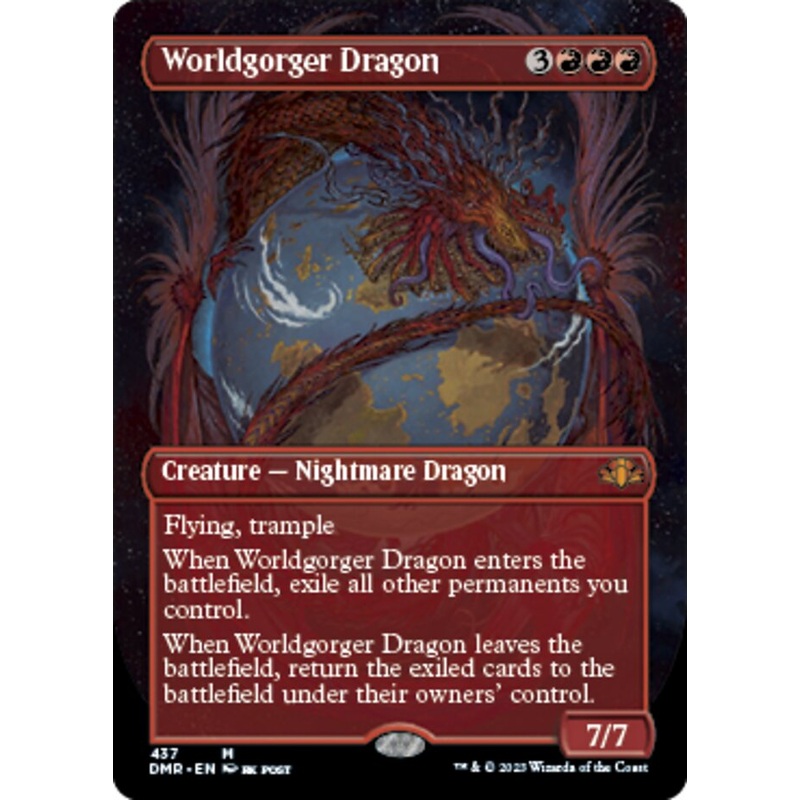 Worldgorger Dragon (Borderless Alternate Art) [Dominaria Remastered]