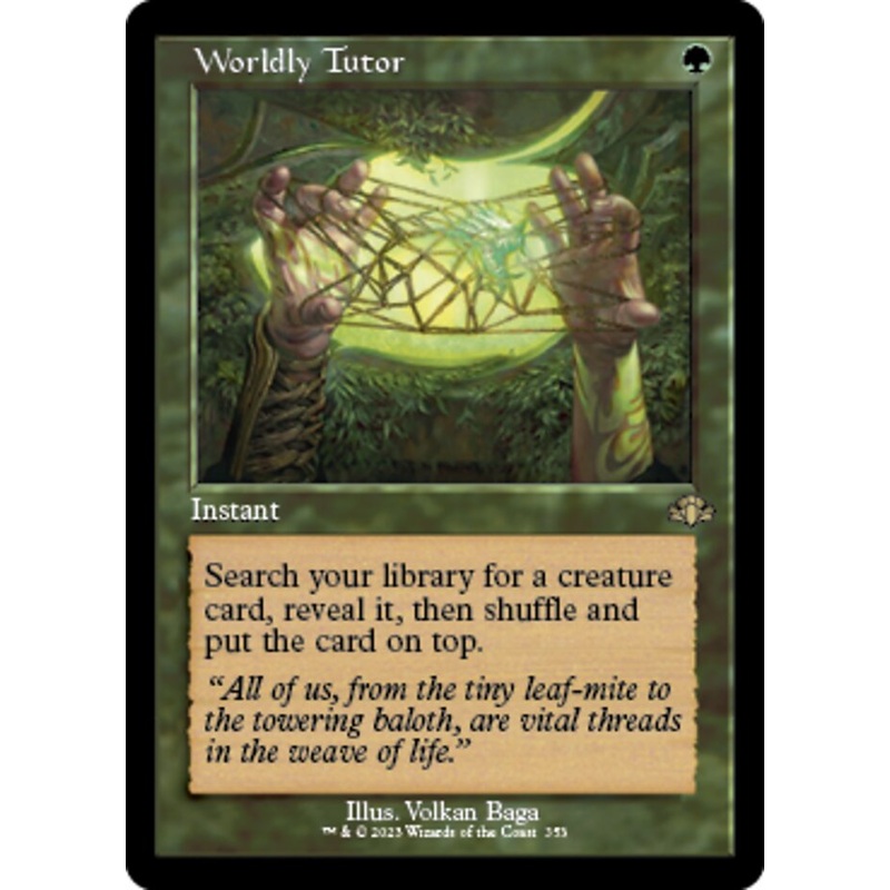 Worldly Tutor (Retro) [Dominaria Remastered]