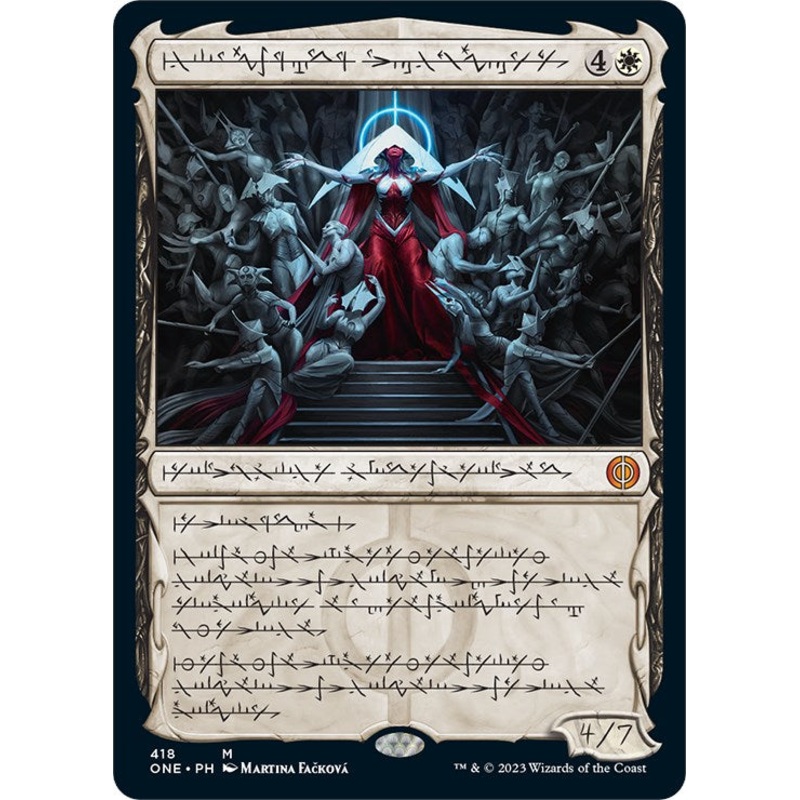 Elesh Norn, Mother of Machines (Phyrexian Step-and-Compleat Foil) [Phyrexia: All Will Be One]
