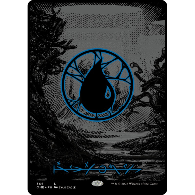 Island (366) (Oil Slick Raised Foil) [Phyrexia: All Will Be One]