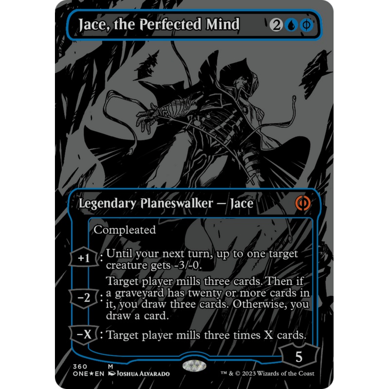 Jace, the Perfected Mind (Oil Slick Raised Foil) [Phyrexia: All Will Be One]