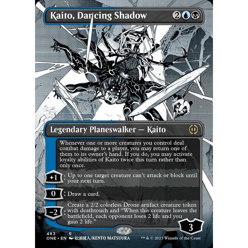Kaito, Dancing Shadow (Borderless Manga Step-and-Compleat Foil) [Phyrexia: All Will Be One]