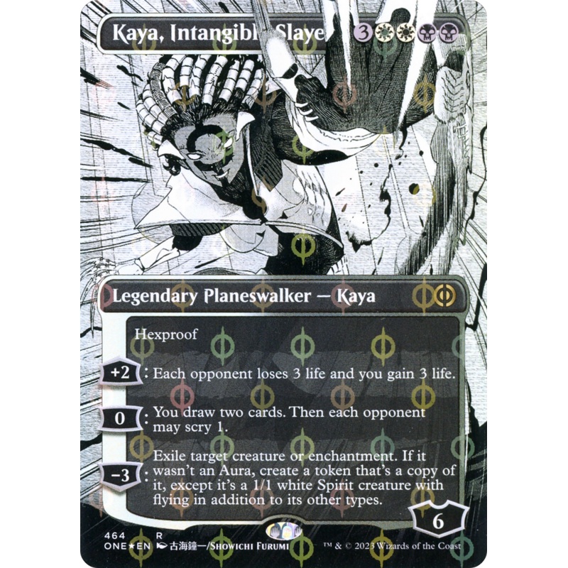 Kaya, Intangible Slayer (Borderless Manga Step-and-Compleat Foil) [Phyrexia: All Will Be One]
