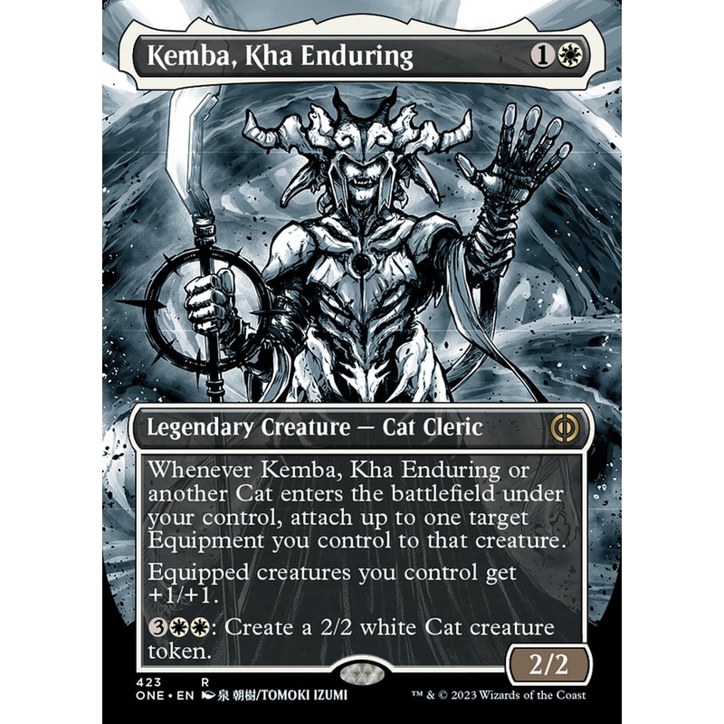 Kemba, Kha Enduring (Borderless Manga Step-and-Compleat Foil) [Phyrexia: All Will Be One]