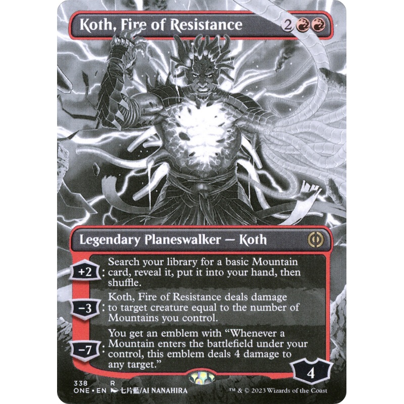 Koth, Fire of Resistance (Borderless Manga) [Phyrexia: All Will Be One]