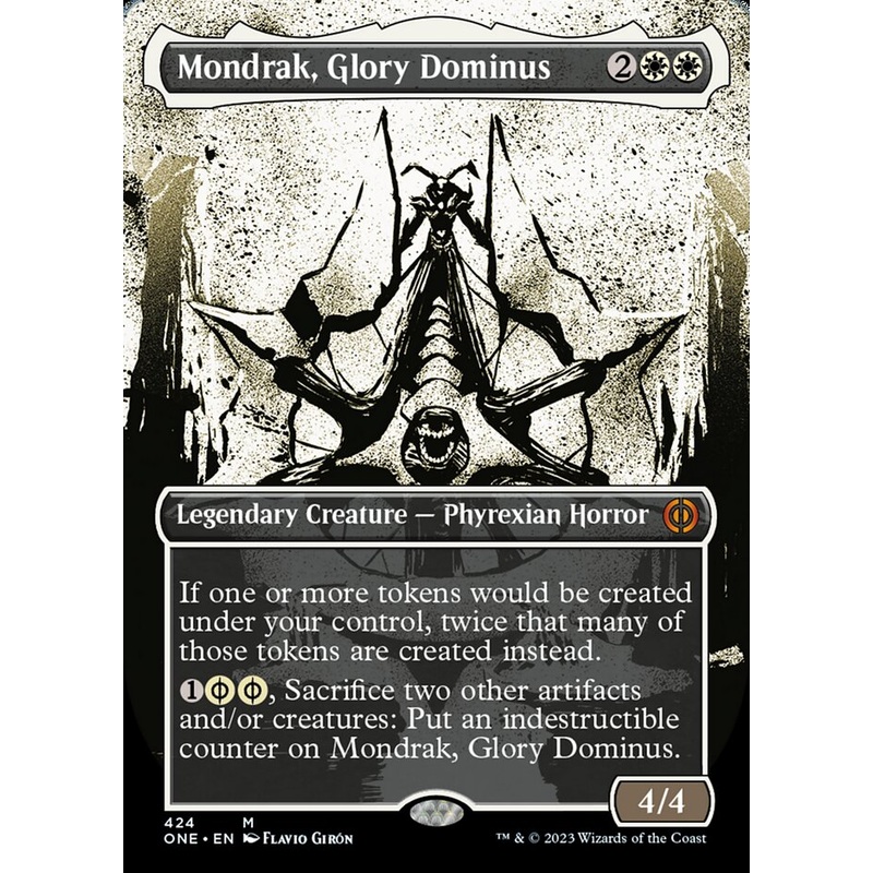 Mondrak, Glory Dominus (Borderless Ichor Step-and-Compleat Foil) [Phyrexia: All Will Be One]