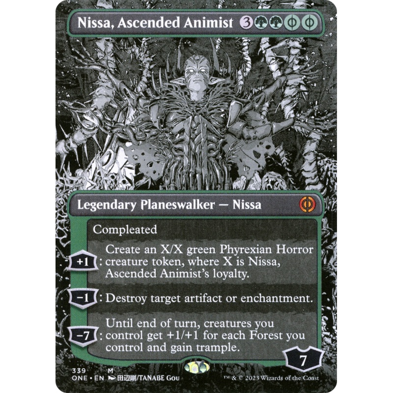 Nissa, Ascended Animist (Borderless Manga) [Phyrexia: All Will Be One]