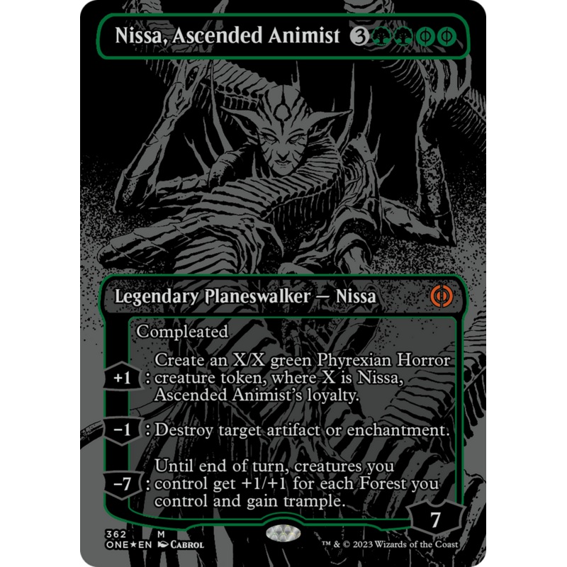 Nissa, Ascended Animist (Oil Slick Raised Foil) [Phyrexia: All Will Be One]