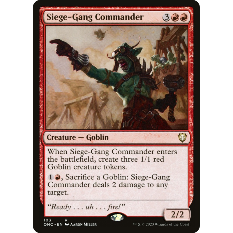 Siege-Gang Commander [Phyrexia: All Will Be One Commander]