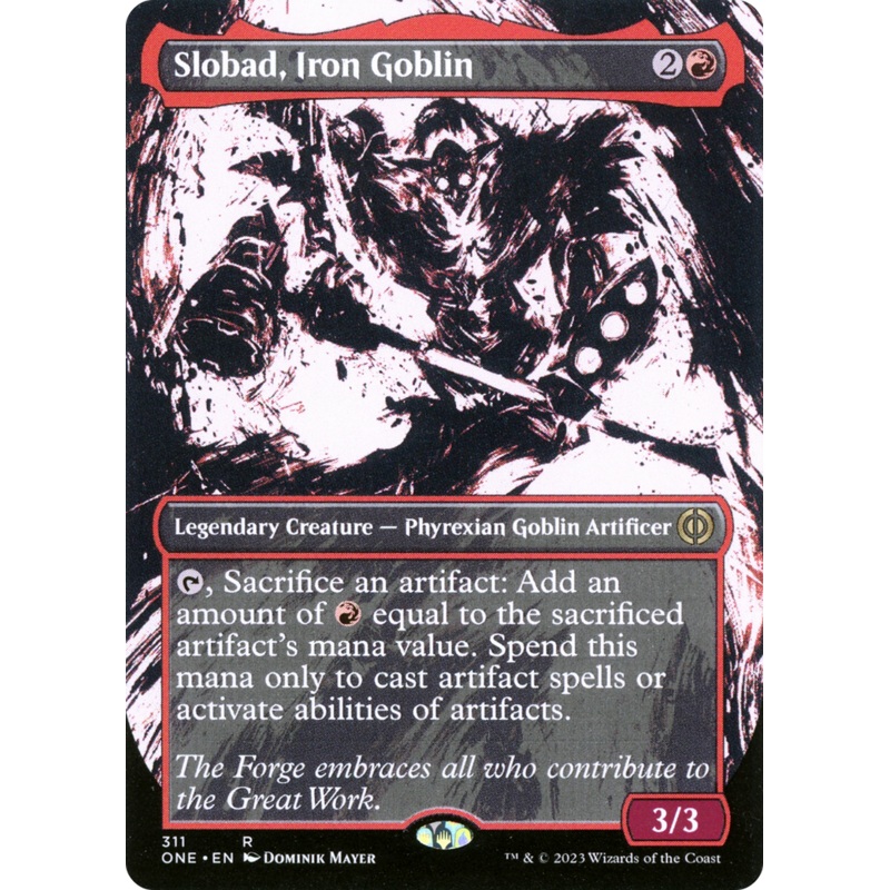 Slobad, Iron Goblin (Borderless Ichor) [Phyrexia: All Will Be One]