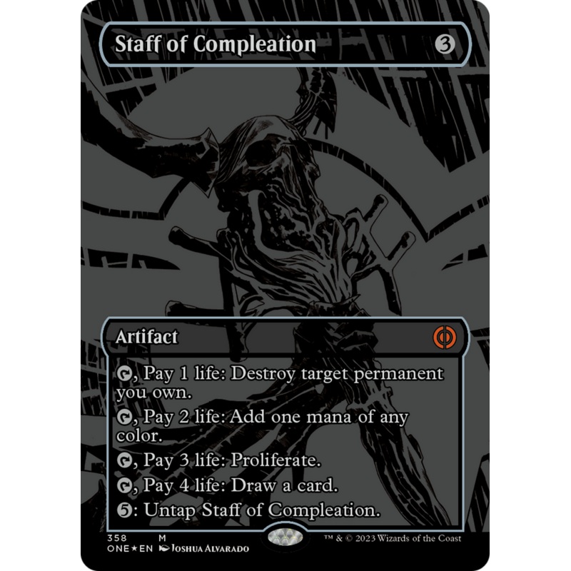 Staff of Compleation (Oil Slick Raised Foil) [Phyrexia: All Will Be One]