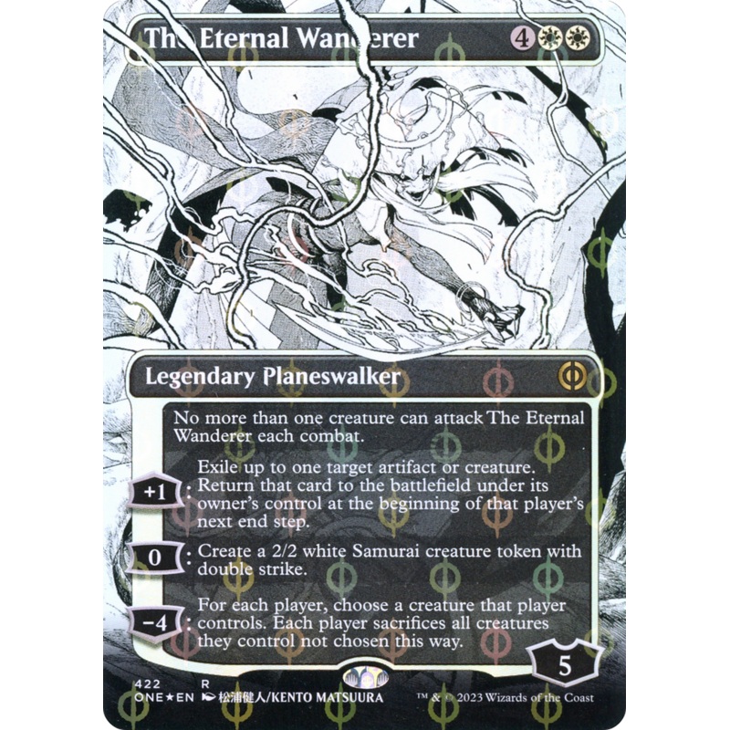 The Eternal Wanderer (Borderless Manga Step-and-Compleat Foil) [Phyrexia: All Will Be One]