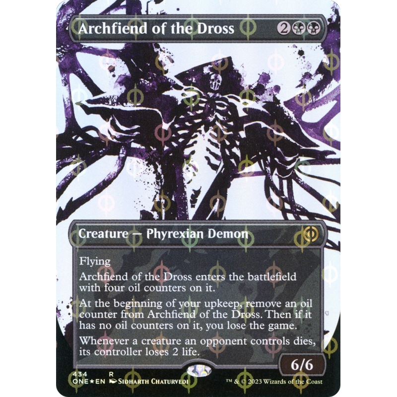 Archfiend of the Dross (Borderless Ichor Step-and-Compleat Foil) [Phyrexia: All Will Be One]