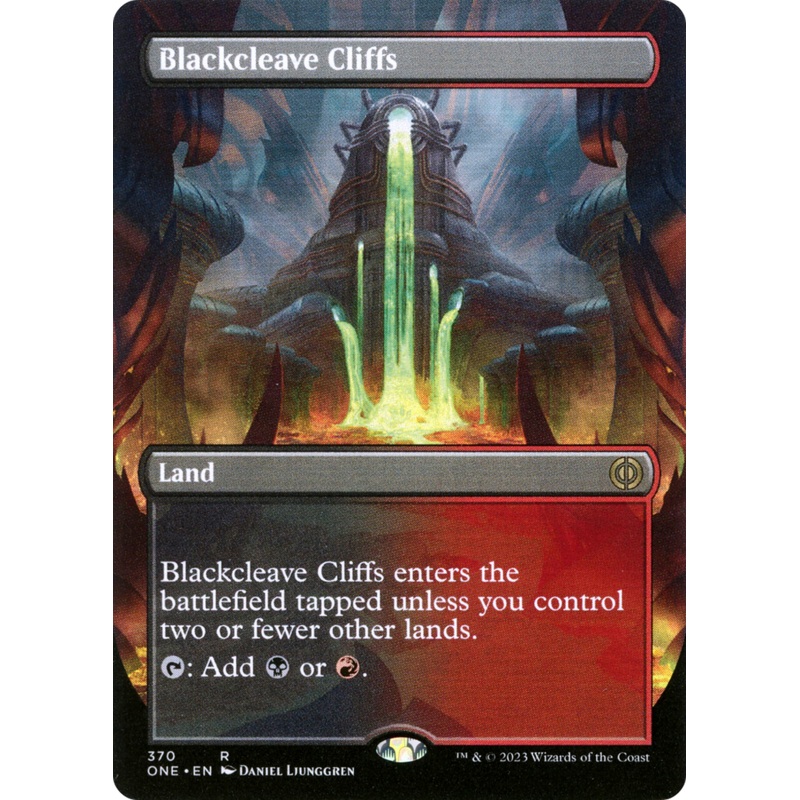 Blackcleave Cliffs (Borderless Alternate Art) [Phyrexia: All Will Be One]
