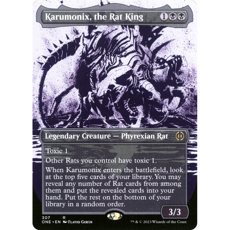 Karumonix, the Rat King (Borderless Ichor) [Phyrexia: All Will Be One]