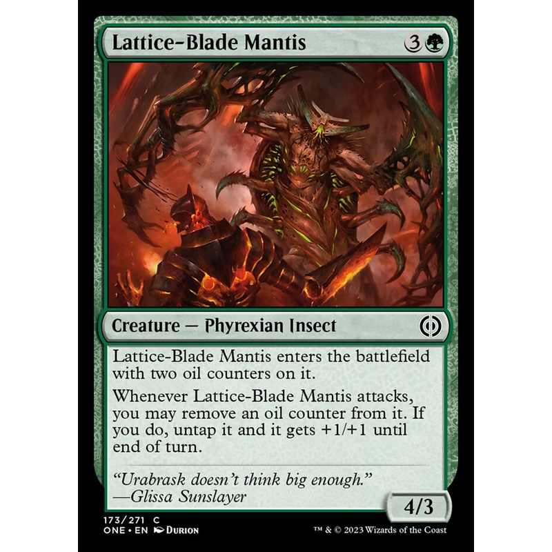 Lattice-Blade Mantis [Phyrexia: All Will Be One]