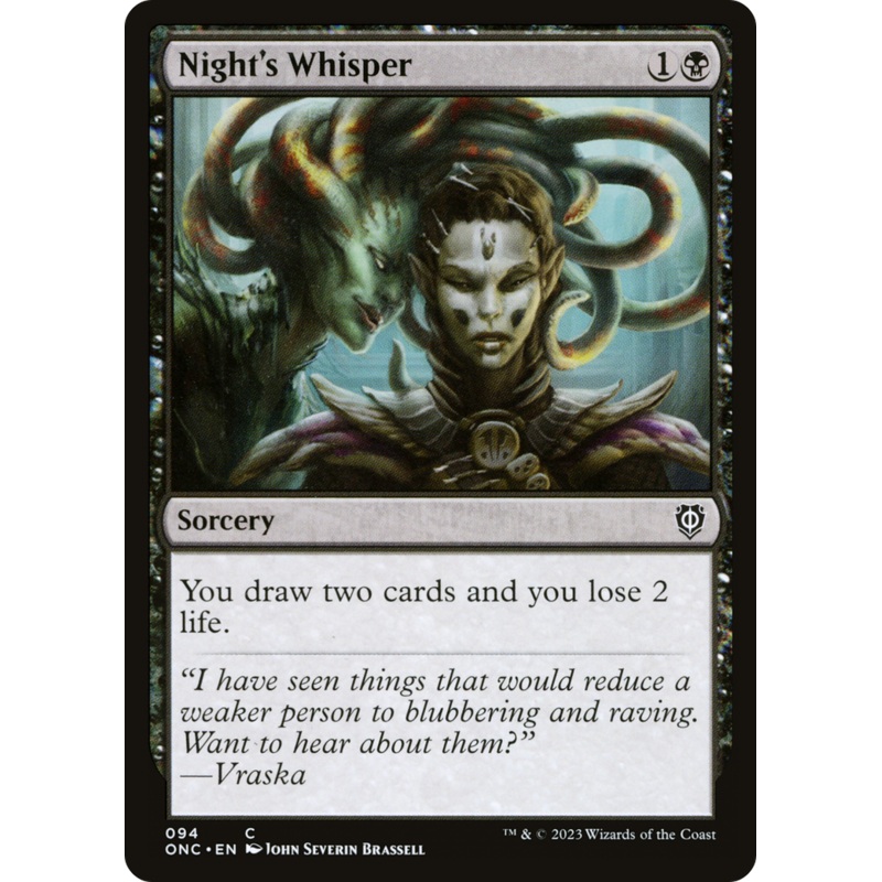 Night's Whisper [Phyrexia: All Will Be One Commander]
