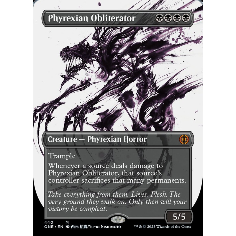 Phyrexian Obliterator (Borderless Ichor Step-and-Compleat Foil) [Phyrexia: All Will Be One]
