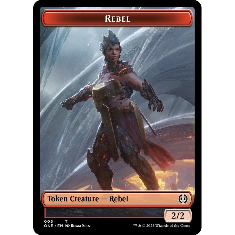 Rebel // Goblin Double-Sided Token [Phyrexia: All Will Be One Commander Tokens]