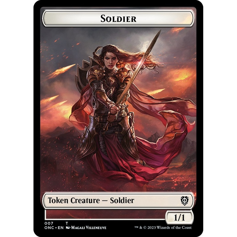 Soldier (007) // Angel Double-Sided Token [Phyrexia: All Will Be One Commander Tokens]