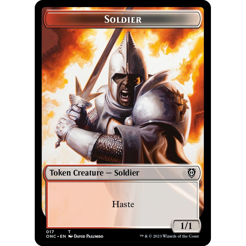 Soldier (017) // Eldrazi Double-Sided Token [Phyrexia: All Will Be One Commander Tokens]