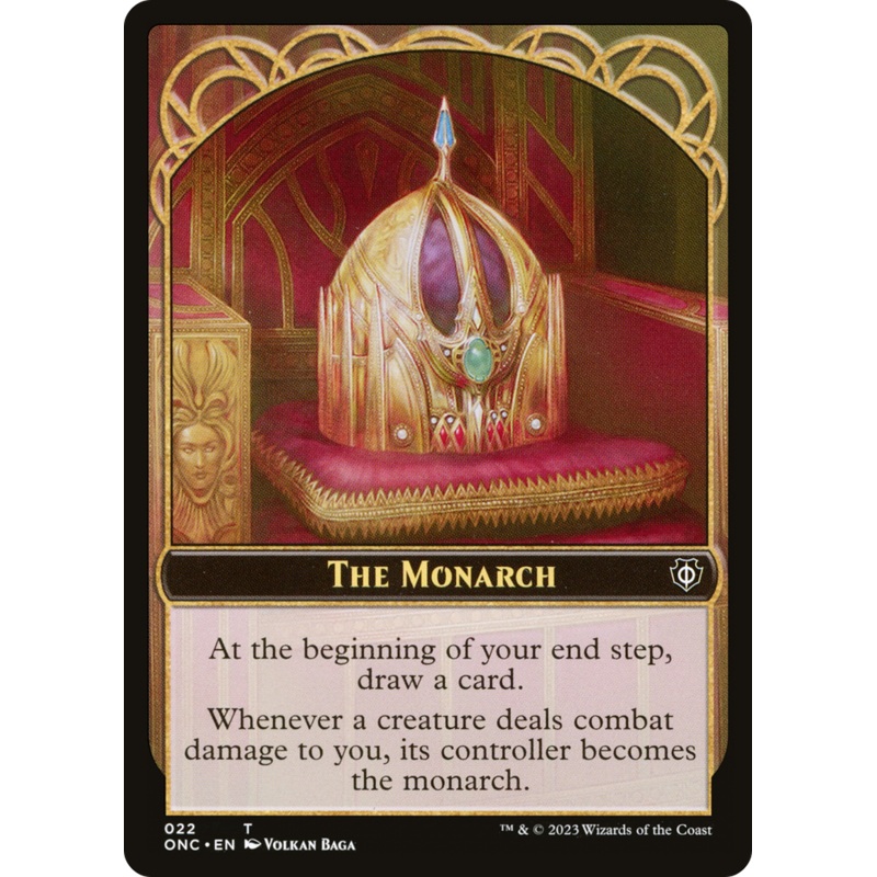 The Monarch // Golem Double-Sided Token [Phyrexia: All Will Be One Commander Tokens]