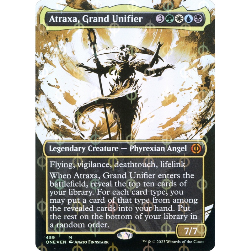 Atraxa, Grand Unifier (Borderless Ichor Step-and-Compleat Foil) [Phyrexia: All Will Be One]