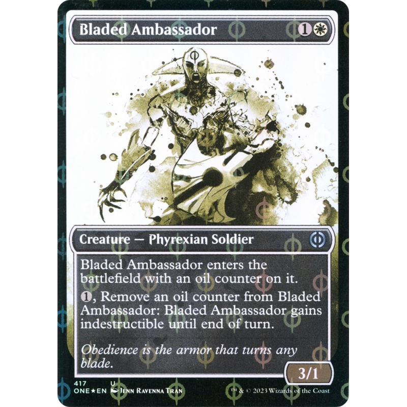 Bladed Ambassador (Showcase Ichor Step-and-Compleat Foil) [Phyrexia: All Will Be One]
