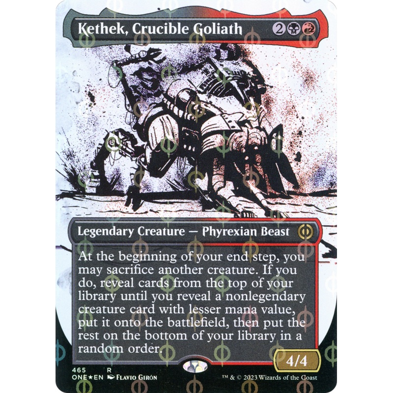 Kethek, Crucible Goliath (Borderless Ichor Step-and-Compleat Foil) [Phyrexia: All Will Be One]