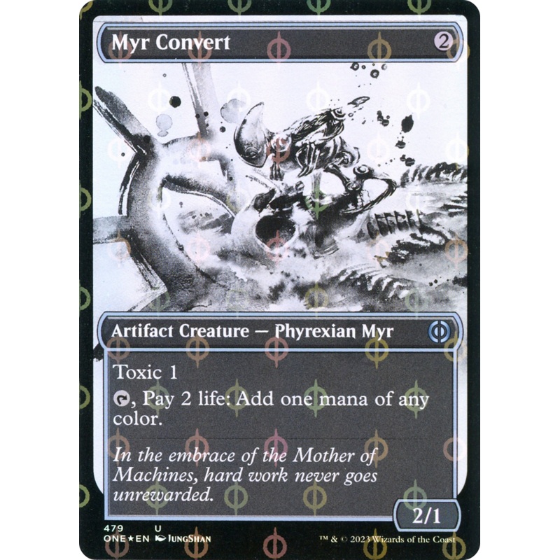 Myr Convert (Showcase Ichor Step-and-Compleat Foil) [Phyrexia: All Will Be One]