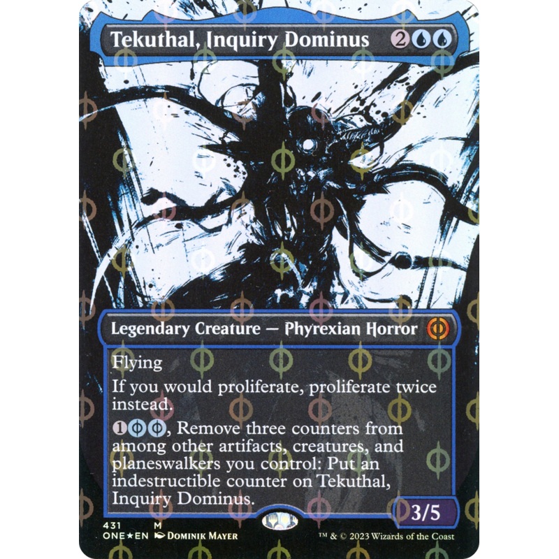 Tekuthal, Inquiry Dominus (Borderless Ichor Step-and-Compleat Foil) [Phyrexia: All Will Be One]