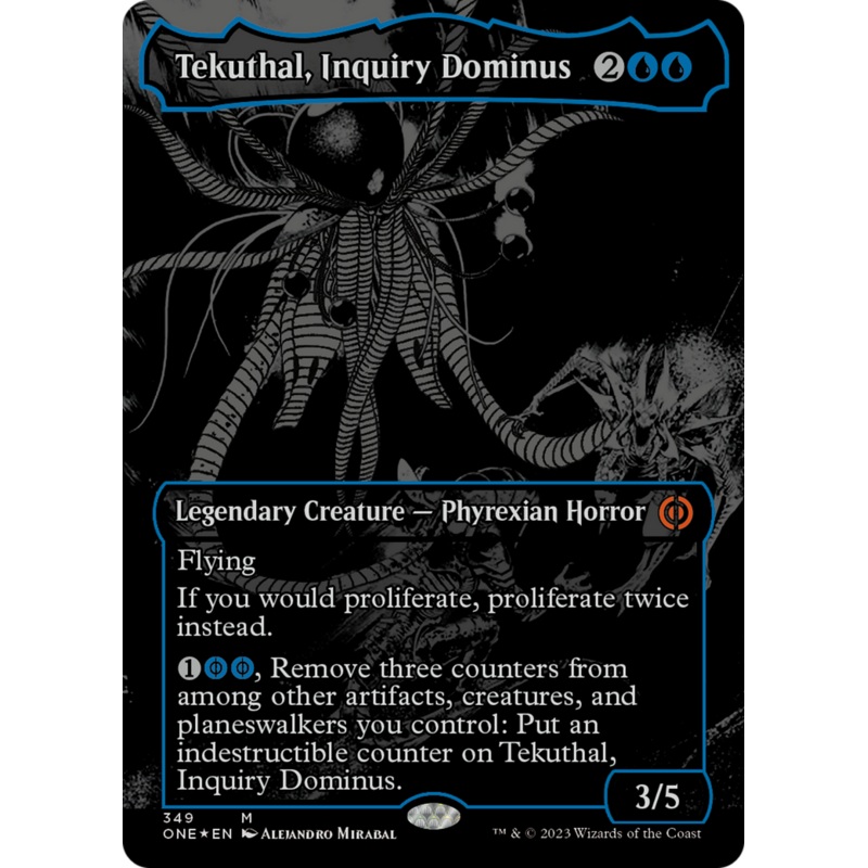 Tekuthal, Inquiry Dominus (Oil Slick Raised Foil) [Phyrexia: All Will Be One]