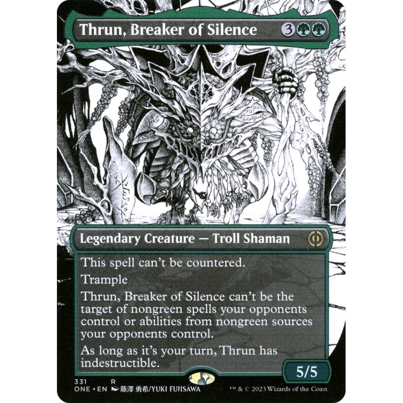 Thrun, Breaker of Silence (Borderless Manga) [Phyrexia: All Will Be One]