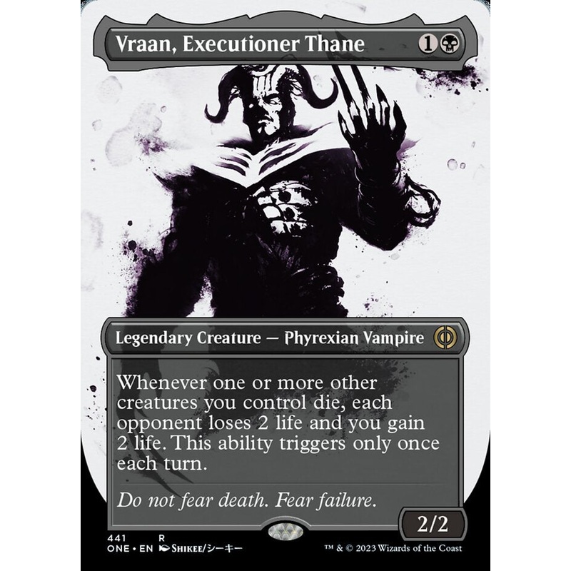 Vraan, Executioner Thane (Borderless Ichor Step-and-Compleat Foil) [Phyrexia: All Will Be One]