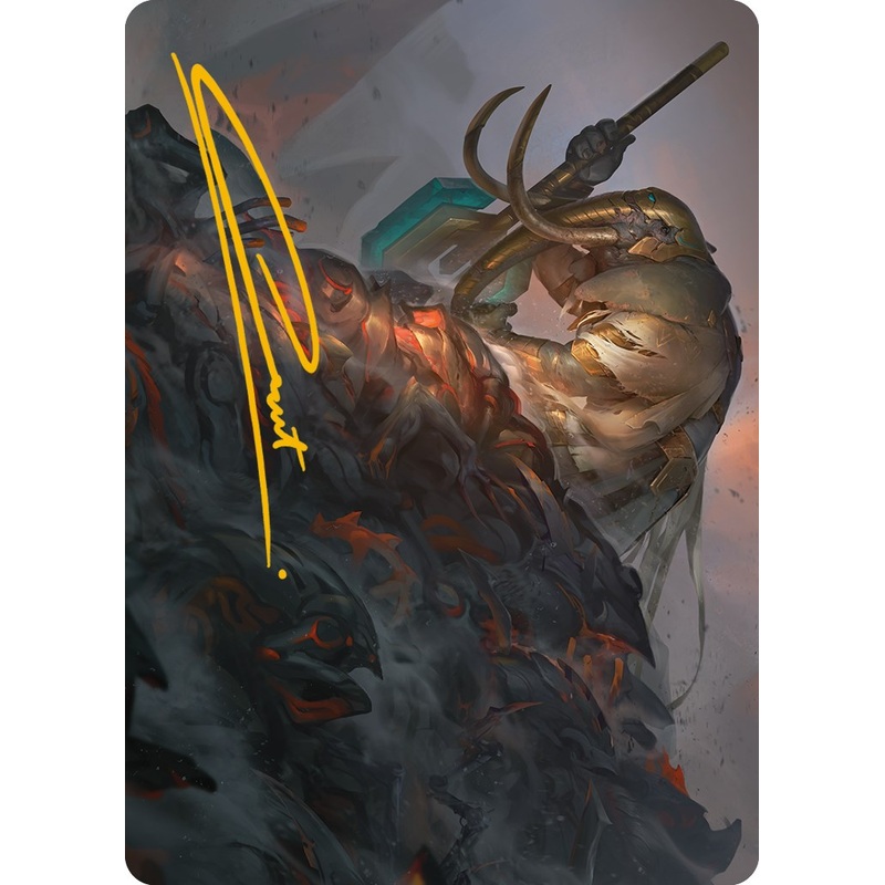 Against All Odds Art Card (Gold-Stamped Signature) [Phyrexia: All Will Be One Art Series]