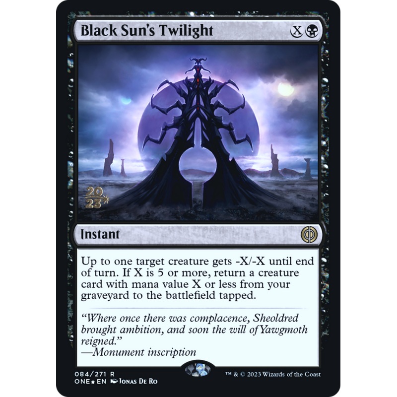 Black Sun's Twilight [Phyrexia: All Will Be One Prerelease Promos]
