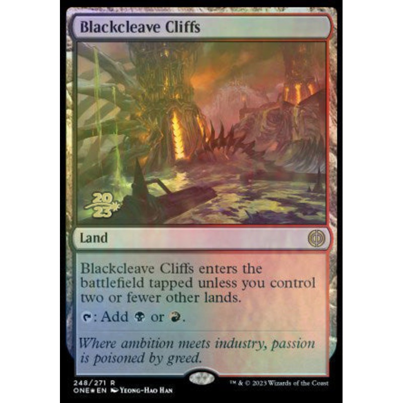 Blackcleave Cliffs [Phyrexia: All Will Be One Prerelease Promos]