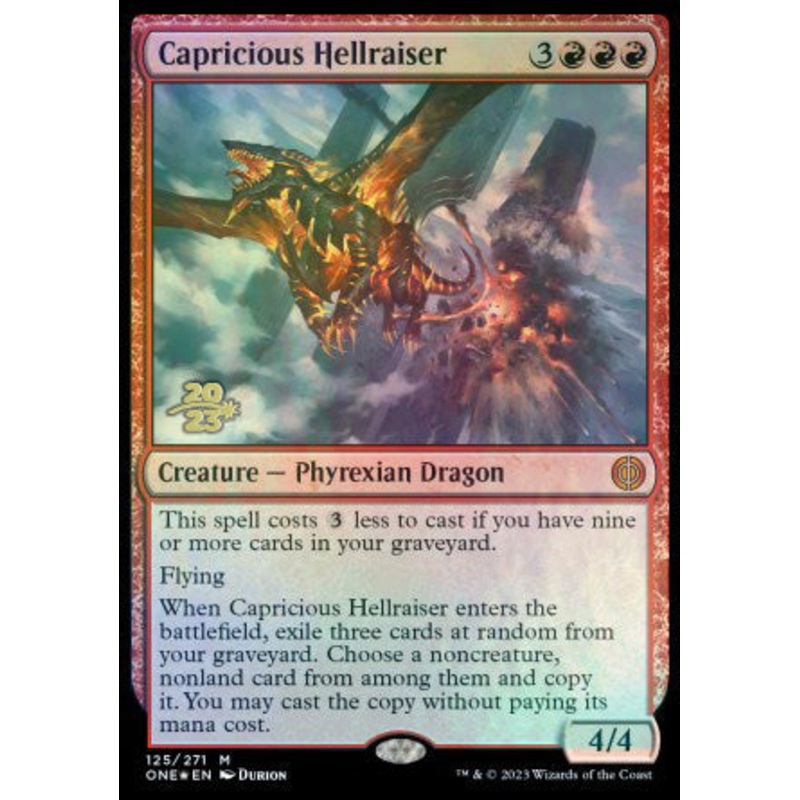 Capricious Hellraiser [Phyrexia: All Will Be One Prerelease Promos]