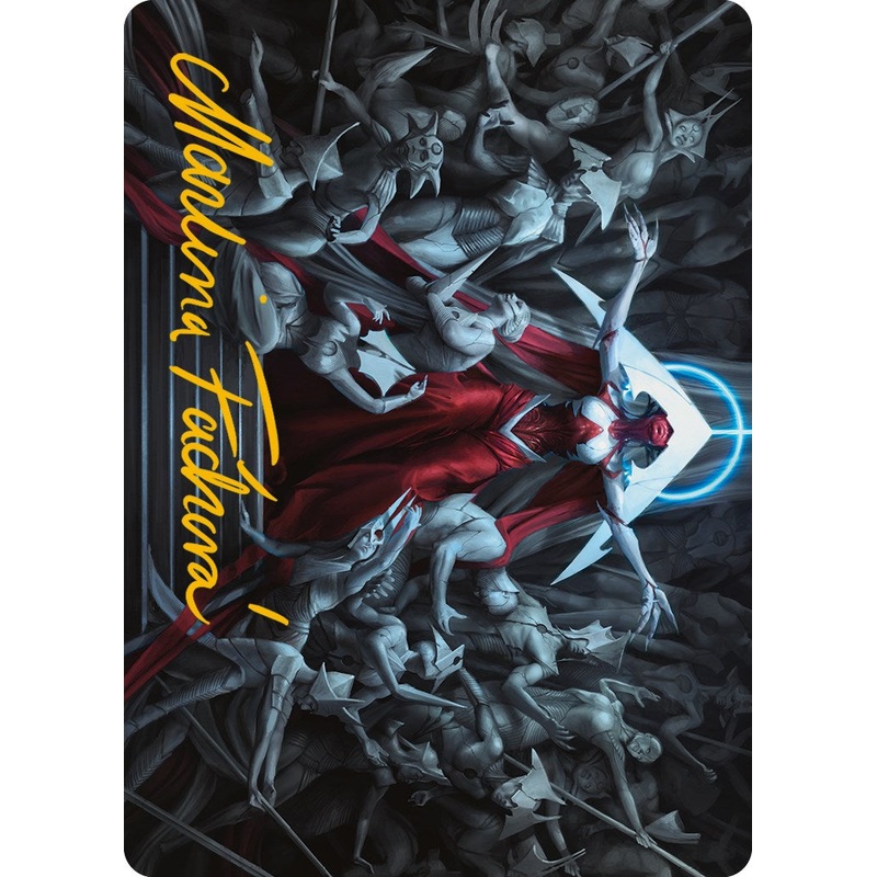 Elesh Norn, Mother of Machines Art Card (Gold-Stamped Signature) [Phyrexia: All Will Be One Art Series]
