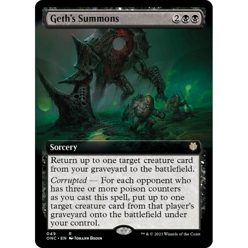 Geth's Summons (Extended Art) [Phyrexia: All Will Be One Commander]