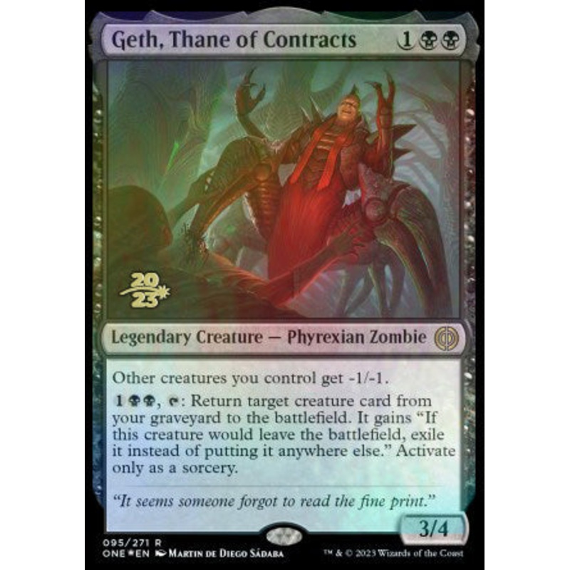 Geth, Thane of Contracts [Phyrexia: All Will Be One Prerelease Promos]
