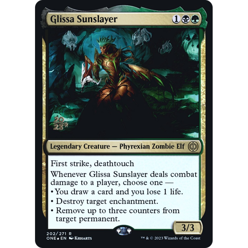 Glissa Sunslayer [Phyrexia: All Will Be One Prerelease Promos]