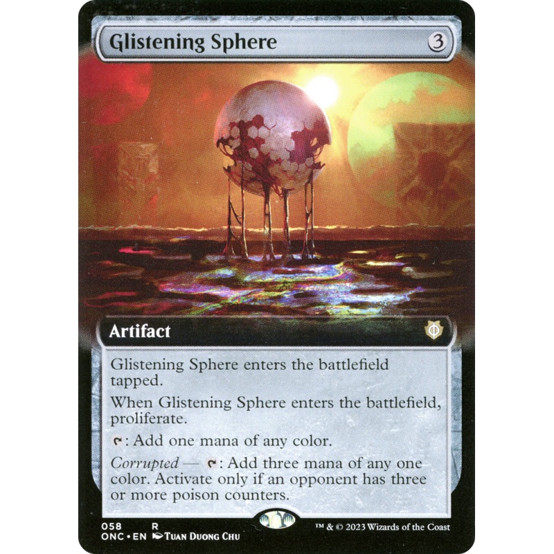Glistening Sphere (Extended Art) [Phyrexia: All Will Be One Commander]