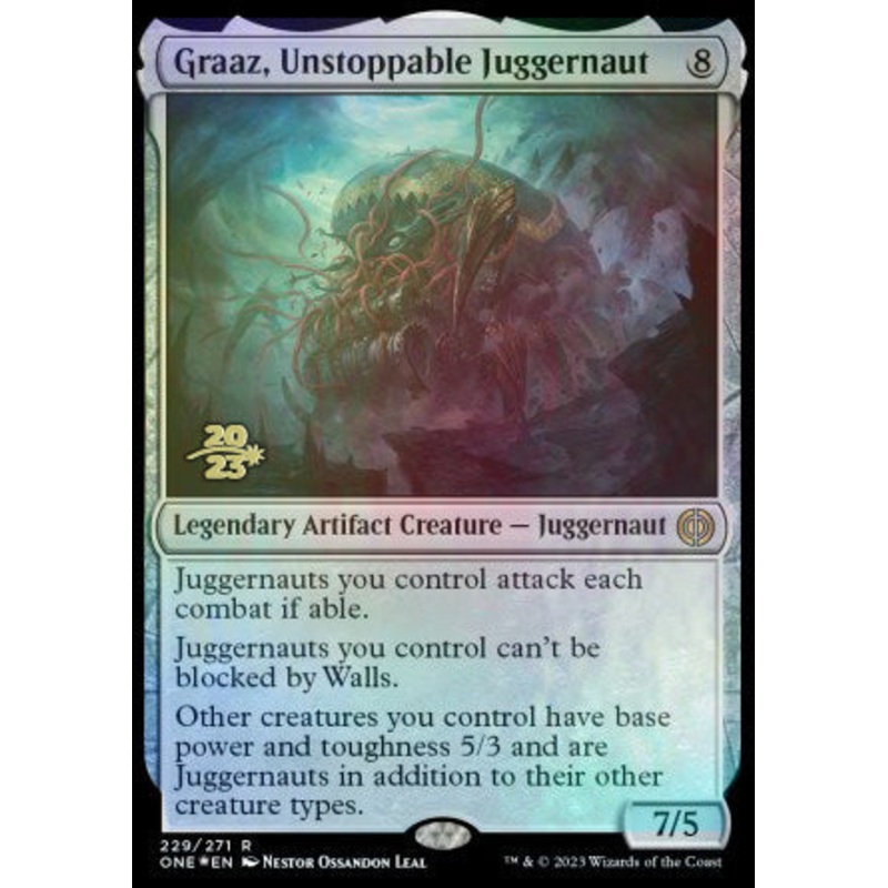 Graaz, Unstoppable Juggernaut [Phyrexia: All Will Be One Prerelease Promos]