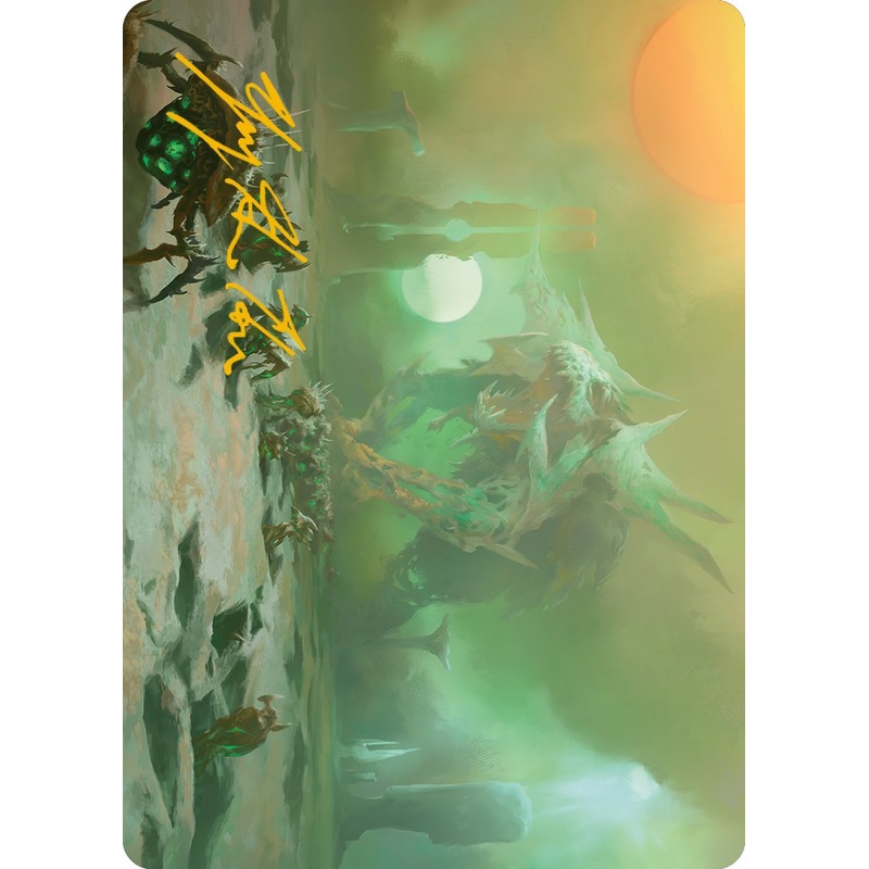 Green Sun's Twilight Art Card (Gold-Stamped Signature) [Phyrexia: All Will Be One Art Series]