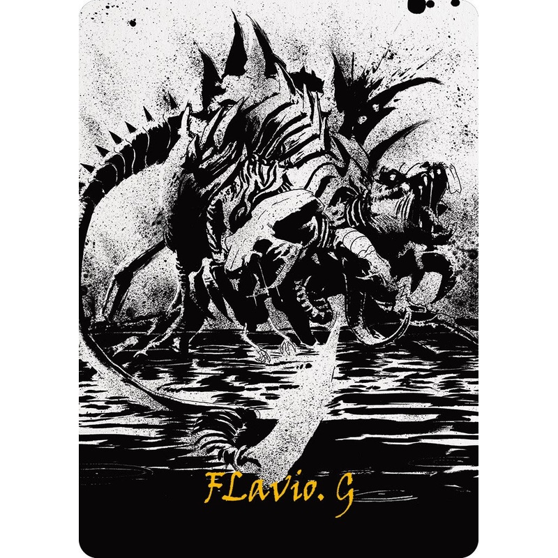 Karumonix, the Rat King Art Card (Gold-Stamped Signature) [Phyrexia: All Will Be One Art Series]