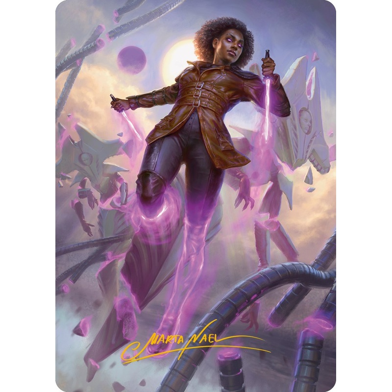 Kaya, Intangible Slayer Art Card (Gold-Stamped Signature) [Phyrexia: All Will Be One Art Series]